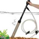 hygger Manual 256GPH Gravel Vacuum for Aquarium, Run in Seconds Aquarium Gravel Cleaner Low Water Level Water Changer Fish Tank Cleaner with Pinch or Grip Suction Ball Adjustable Length