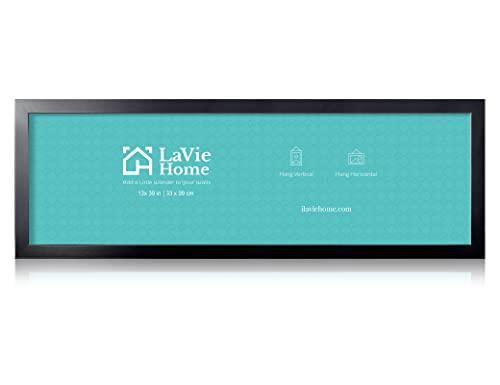 LaVie Home 13x39 Picture Frame Black, Panoramic Picture Frame for Wall Decoration, Classic Black Minimalist Style Suitable for Decorating Houses, Offices, Hotels1 Pack
