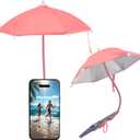 ELEBOX Phone Umbrella for Iphone Sun Shade Shield, Magnetic Mini Phone Umbrella with Bendable Design & Rotatable Phone Ring, Anti-Glare Outdoor phone Shade for iPhone/Android/iPad/Kindle/Laptop/Camera