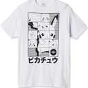 Pokemon Men's Pokmon Pikachu Japanese Puzzle Power T-Shirt, White, 3XL