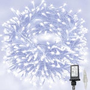 240LED 88Ft Connectable String Lights Indoor Outdoor Clear Wire | Cool White Christmas Lights | Twinkle Fairy Light Plug in with Timer for Bedroom Classroom Wedding Tree Patio Decor