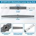 BigHead WPW10491331 Dishwasher Lower Spray Arm Replacement for Whirlpool Amana Admiral Maytag IKEA Dishwasher Replaces W10491331, 2312843, PS11755592, AP6022259, WPW10320512