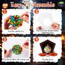 Engrowtic 24 Pcs Halloween Candy Holder Cards with Clear Domes Candy Trick or Treat Boxes Containers DIY Witch Hat Pumpkin Ghost Cards Crafts for Halloween Party Favor Decorations Bags Stuffers