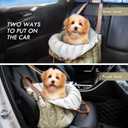 ClevaHome Small Dog Car Seat, Non-Slip Booster Seat for Dogs up to 10lbs