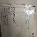 Cat Litter Box Enclosure, Hidden Litter Box Furniture with Divider, Indoor Cat House, Wooden Cat Washroom Storage Cabinet Bench, Side End Table Nightstand, White CWWT2501