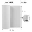 AMZQNART EVA Foam 2mm, Cosplay Foam Roll 16 x 59in（6.5sqft）White, Suitable for Large Foam Cosplay Modeling, DIY Projects, Crafts, Ultra High Density 90 kg/m3.