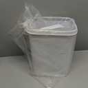 MOPALL 1.9 Gallon Slim Bathroom Can with Lid Soft Close, Garbage Can with Pop-Up Lid & Step On Foot Pedal, Small Bin Trashcan Waste Basket for Toilet, Office, Bedroom, Kitchen, Living Room