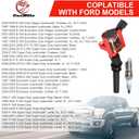 CarBole Ignition Coils Pack DG508 & Iridium Spark Plug SP479, Compatible with Ford E350 E450 Econoline Super Duty F350 F450, Replacement for FD503 DG457 F523 E213 E262 E409 (Set of 10)