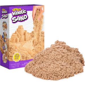 Kinetic Sand, 11lb (5kg) Natural Brown Play Sand, Mega Box for Arts and Crafts, Sandbox (Packaging May Vary), Moldable Sensory Toys for Ages 3 and up