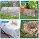 Clear Tarp - Heavy Duty Waterproof 8x12FT Plastic Tarps with Grommets Clear Vinyl Tarps for Outdoor Porches Transparent Tarpaulin for Patio Enclosure Roofs Greenhouse Plant Chicken Coop Cover