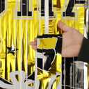 5 x Gradution Party Suppiles Backdrop Decoration 2026, Claas of 2026 Streamer Tinsel Foil Fringe Curtains, Photo Booth Prop Backdrop, Golden Grad Photo Backgrounds