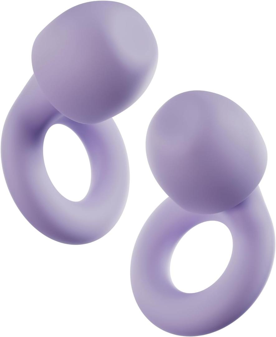 Loop Quiet 2 Ear Plugs - Ultra-Comfy Reusable Noise-Reducing Earplugs for Sleep, Deep Focus, Travel, Sensitivity | Flexible Hearing Protection | Customizable Fit | 24dB (SNR) Noise Reduction (Violet)