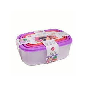 Kroger Core Plastic Food Storage Rectangle Bowl Set 14 Piece