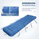 Moutosne Patio Lounge Chair Cushion, Waterproof Zero Gravity Chair Cushions with Ties, 66x21x4 Inches Chaise Lounge Chair Cushion for Outdoor Indoor Furniture, Royal Blue (Only Cushion)