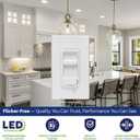 Leviton SureSlide LED Advanced Dimmer Switch for 150W Dimmable LED, Halogen and Incandescent Bulbs and Fixtures, 66741-W, White