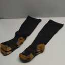 Doctor's Select Copper Plus Size Compression Socks Wide Calf - 2 Pairs | 20-30mmHg Extra Wide Calf Compression Socks Women Copper for Swelling, Varicose Veins | Black (3X-Large)