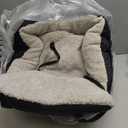 BurgeonNest Dog Car Seat for Small Dogs, Soft Pet Car Travel Home Bed Under 25 lbs, Fully Detachable and Washable Cat Booster Carseats with Storage Pockets and Clip-On Leash Portable Carrier, Black