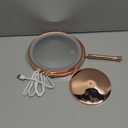 Lighted Makeup Mirror, 3000 mAh Rechargeable Double Sided Magnifying Vanity Mirror with 3 Colors, 1x/ 10x, 360° Rotation , Brightness Adjustable Magnification Cosmetic Light up Mirror, Women Gift
(Rose Gold)
