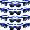 ASTARON 12 Pack Party Sunglasses Bulk Neon Party Favors for Beach Wedding Party Pool Party Supplies (Blue)