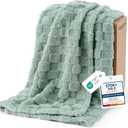 Bedsure GentleSoft Sage Green Throw Blanket for Couch - Checkered Fleece Mothers Gifts Day Blankets, Cute Soft Cozy Spring Summer Throw for Bedroom Home Decor Gifts for Girls, 50x60 Inches