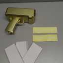 Money Gun Make It Rain Toy Gun Spary Prop Paper Fake Gun, Handheld Money Shooter Gun Cash Cannon Money Thrower Gun for Movies Party Supplies (Gold)