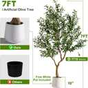Large Faux Olive Tree Indoor Outdoor Realistic Floor Fake plantas artificiales Trees decorativas Grandes for Home Living Room Master Bedroom Office Porch Outside Patio arboles para decoracion, Size: 7ft