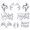 Temporary Tattoos Rumii Cosplay Accessories,Cosplay Tattoos Stickers Purple