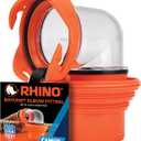 Camco RhinoFlex Clear RV Sewer Hose Elbow with 4-in-1 Adapter - Features a 360-Degree Fitting Rotation and Built-in Gasket for Odor-Tight Protection - Fits 4 Sizes of Dump Station Inlets (39736)