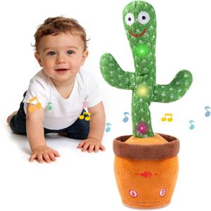 Talking Cactus Toy for Babies 6+ Months & Toddlers - Dancing Singing Repeating Cactus Toy with 10 Songs & Lights, Interactive Plush Gift for Kids Age 1 2 3 4 5 6, for Kids