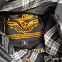 Milwaukee Leather Women’s Motorcycle Plaid Armored Flannel Riding Shirt with Aramid Fiber Reinforced and CE Armor - Large