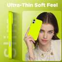 Magnetic for iPhone 16 Case, Compatible with Magsafe, Suction Cup Phone Mount, [2 Screen Protectors][Camera Lens Protector] Silicone Shockproof Protective Slim Phone Cover 6.1", Neon Yellow