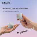 EZVALO Karaoke Machine, Portable Bluetooth Shower Speaker with 2 Wireless Microphones and Lights for Adults, Birthday Gifts for Girls Family Home Party