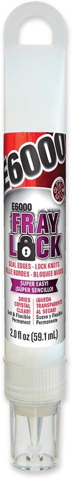 E6000 565200 Fray Lock Adhesive - 2 fl oz Hang Bottle
