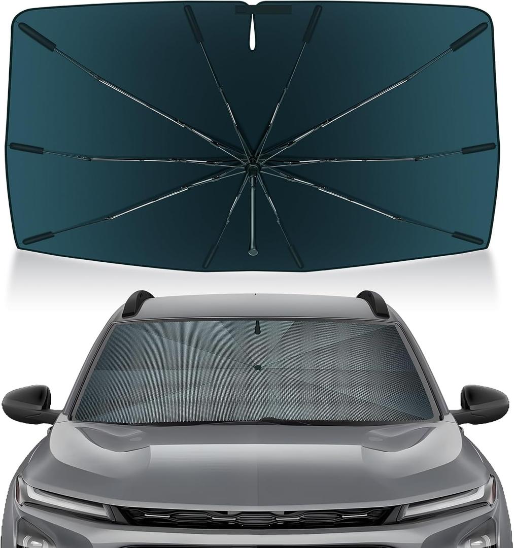 Autorder Windshield Sun Shade Umbrella for 2014-2018 Mazda3 Accessories,Upgraded Ice Crystal Material,Easy Setup Umbrella Sunshade for Car Windshield,100% Sun Blocking