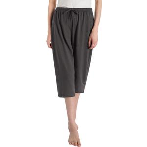 Latuza Women's Cotton Capri Pants Sleep Capris (Gray, XL)