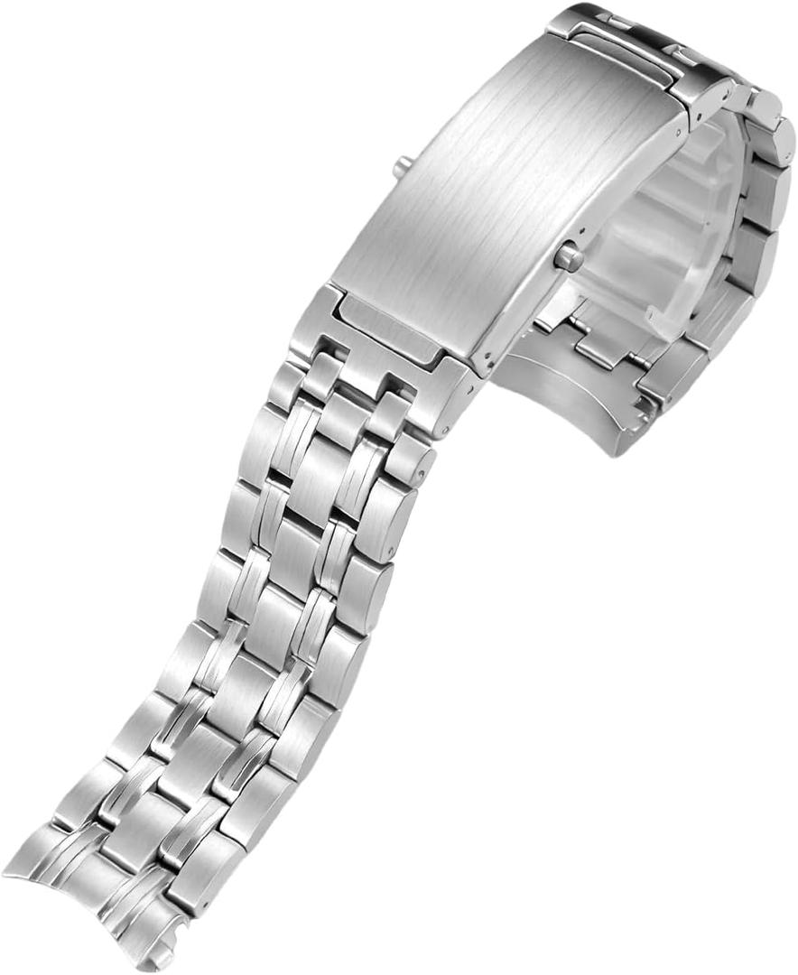 Watch Band Replacement For Omega Seamaster Brush Bracelet Stainless Steel (20mm)