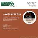 Tully's Coffee Hawaiian Blend, Keurig Single Serve K-Cup Pods, Medium Roast, 60 Count, (6 Packs of 10) (EXP 07/20/28)
