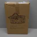 Lulu Home 11 Pieces Christmas Nativity Scene Set, Resin Nativity Scene Figurines Include Holy Family, Baby Jesus, Mary and Joseph, Mini Nativity Scene Decor for Tabletop Shelf Home Holiday Decor