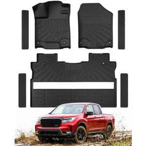 Floor Mats for Honda Ridgeline Crew Cab 2017–2026 with Door Sill Protector