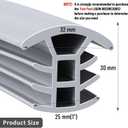 Flexible EPDM Rubber Strip (25 ft Long and 1 inch Wide) for Concrete Crack Repair and Replacement - Weather and Aging Resistant Expansion Joint Filler for Driveways and Sidewalks