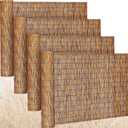 Barydat 4 Pcs 4 x 16.4 ft Reed Fence Roll, 85% Shade Bamboo Privacy Screen, Natural Decorative Reed Fencing for Outdoor Garden Backyard Patio Balcony