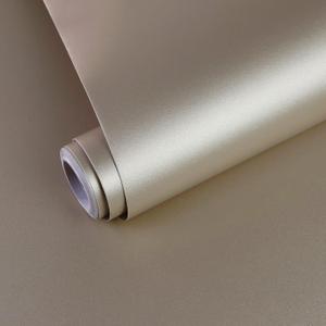Yun-aeon Thick Metallic Beige Peel and Stick Wallpaper 15.7"x 118.1" Matte Fridge Contact Paper for Countertops Vinyl Self Adhesive Removable Modern Wall Paper for Kitchen