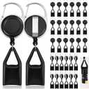 30 Pcs Retractable Lighter Clip, Lighter Holder Keychain with Clip (Black)