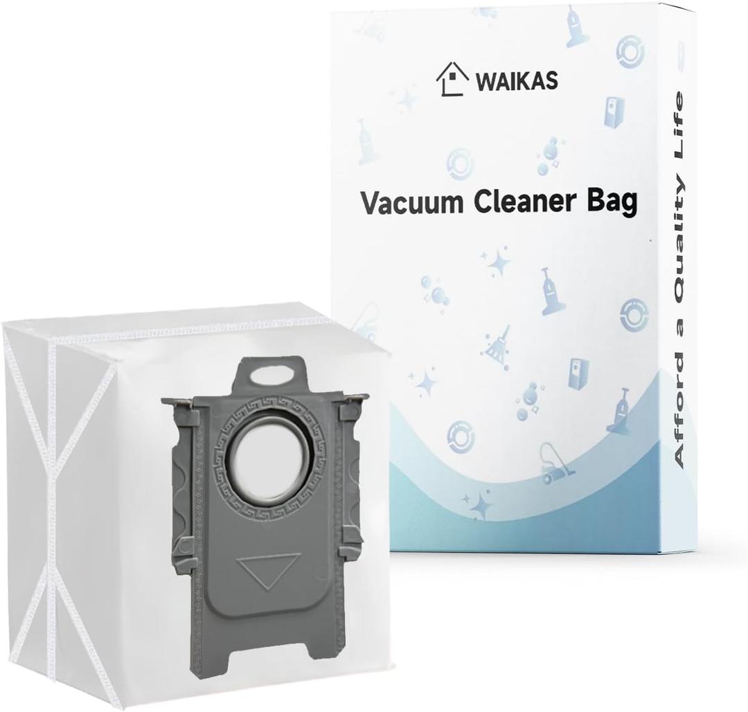 WAIKAS 6 Pack Replacement Bags for Roborock Q5 Max+, Q7 Max+, Q7 M5+, Q10 S5+, Q10 X5+, Q8 Max+, Q5 DuoRoller+, Q5+, Q5Max Plus, S8+, S7 MaxV Ultra, S8 Pro Ultra, Q7M5 -Replacement Parts & Accessories