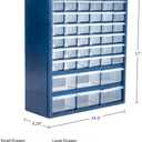 Plastic Storage Drawers 42 Compartment Organizer Desktop or Wall Mount Container for Hardware, Parts, Crafts, Beads, or Tools by Stalwart, 10 Targets
