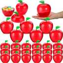 Tanlade Plastic Apple Container Teacher Appreciation Gifts Bulk Back to School Graduation Candy Boxes Holder Snow Party Decorations Thank You Gift for Wedding Christmas Party Favor(24 Pcs,Apple)