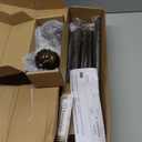 KAMANINA Curtain Rods for Windows 72 to 144 Inches (6-12ft) Long Heavy Duty Curtain Rod, 7/8 Inch Adjustable Decorative Drapery Rods with Netted Texture Finials, Bronze, Size: 32-144"