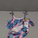 Hurley Girls' Flounce Bikini 2-Piece Swimsuit (Medium, Pink)