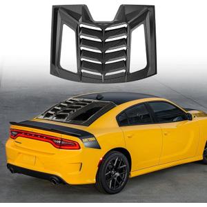 Window Louvers for Dodge Charger 2011-2023, Lambo Style Rear Windshield Sun Shade Cover for SXT GT R/T Scat Pack SRT Hellcat Widebody Redeye Daytona All Weather ABS (Carbon Fiber)