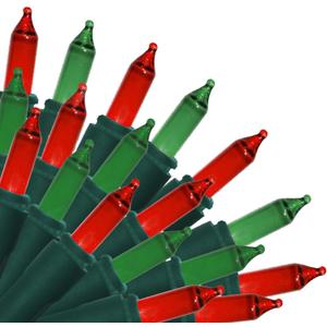 Brite Star 150 Count 8-Function Chasing Light Set - Outdoor String Lights with Twinkling, Flashing, and Steady On Modes - Ideal for Christmas Tree and Outdoor Christmas Decorations, Red/Green